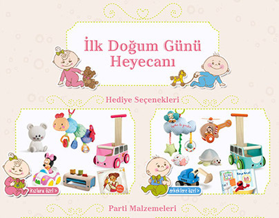 Landing Page for Baby Shower Party Products