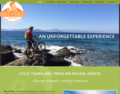 Pelion Bike Tours website