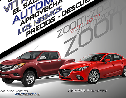 Volante publicitario salón del automóvil Mazda 
