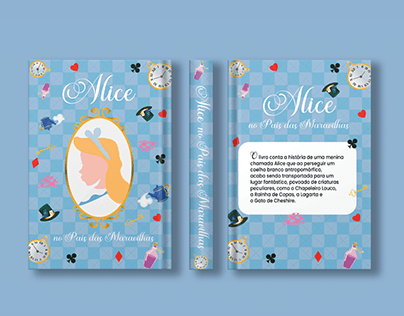 Capa de livro infantil Alice in Wonderland