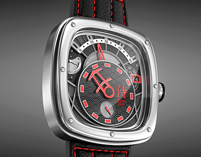 Concept of the wrist watch “Samurai”