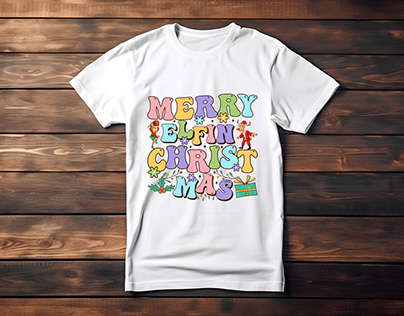 Merry Elfin Christmas t-shirt design