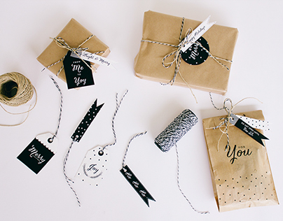 Printable Christmas Gift Tags & Paper bags