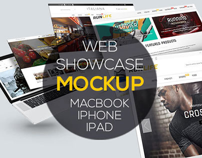Web Showcase PSD Mockups Macbook | iPhone 6 | iPad