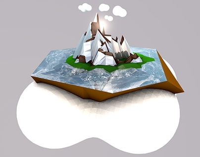 Low poly floating island
