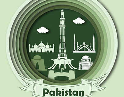 Cut Layer Illustration (Pakistan Landmarks)