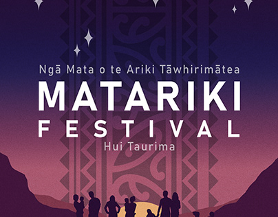 Matariki festival poster targeted towards family