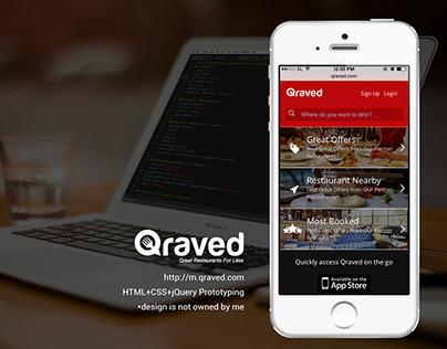 Qraved mobile site Prototyping