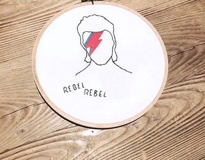 David Bowie Embroidery