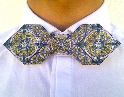 Stained glass Origami Bow Tie