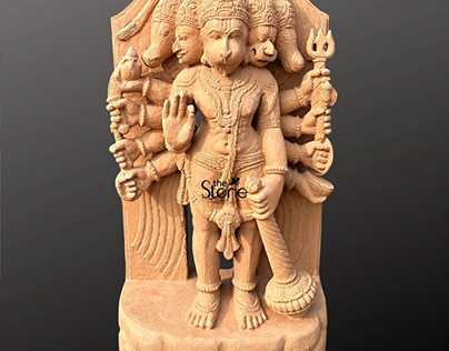 3 Feet Panchamukhi Hanuman Statue