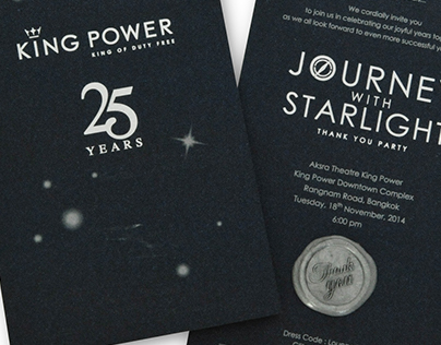 Journey with Starlight:Thank You Party Invitation Card