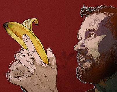 Banana gun. Selfportrait