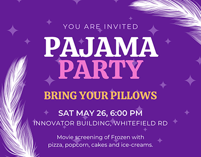 Funky Pajama Party Invite