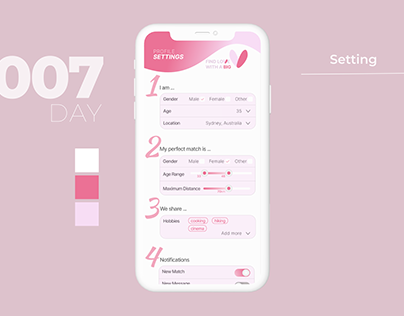 Daily UI Challenge Day #007 - Setting