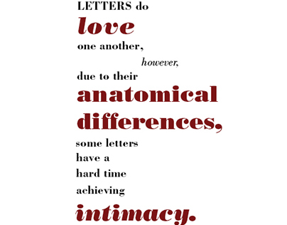 'Letters do love one another..."