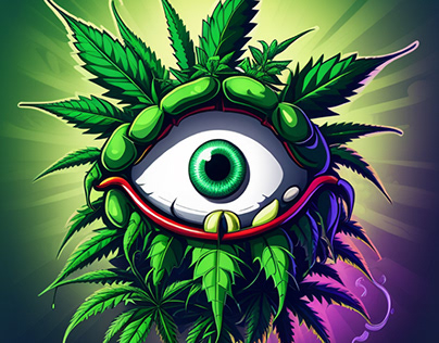 Marijuana plant eyeball