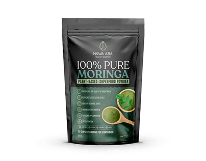 Pure Moringa Powder Pouch Design