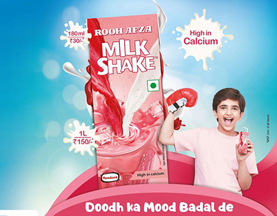 Hamdard RoohAfza Milkshake.