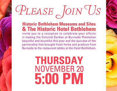 Historic Bethlehem Museums & Sites: Invitations