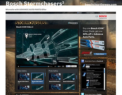 Bosch Storm Chasers Microsite and Web Banners