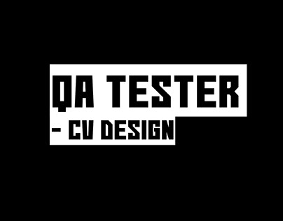 QA Tester - CV Design