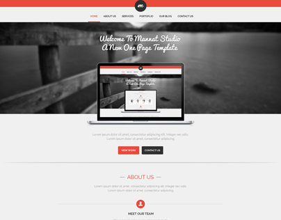 Mannat Studio Flat Clean One Page HTML Template 