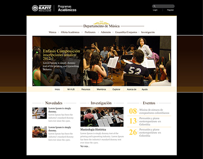 Web site - Faculty of music - EAFIT University