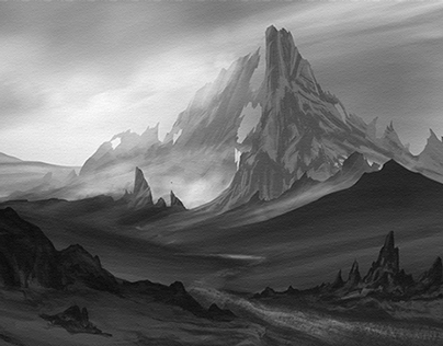 black and white landscape practice