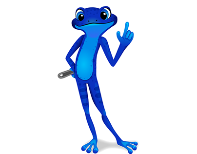 Blue Frog Plumbing + Drain Mascot