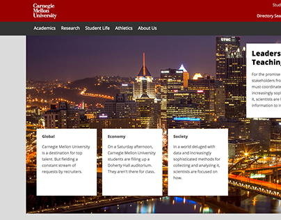 Web Design: CMU Website redesign