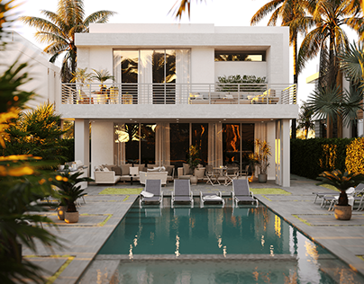 Private luxury villa in Florida,CGI, 3d