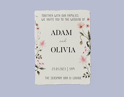 Wedding floral invitation | Весільне запрошення
