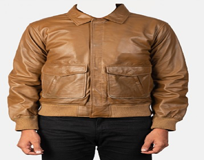 Coffmen Brown Bomber Leather Jacket