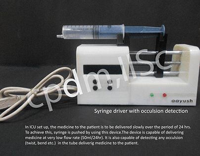Syringe driver with occlusion detection