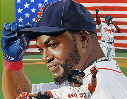 Boston Baseball Magazine Cover Illustration