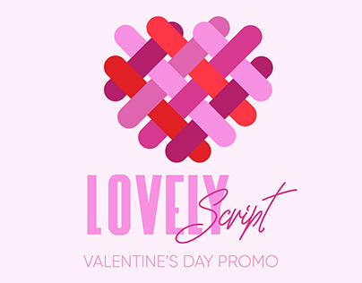 Lovely Script Fabric Pre Valentines Day Banners