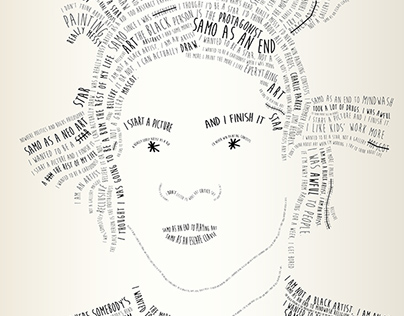 Typography Portrait of Jean-Michel Basquiat