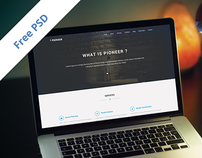 PIONEER l One Page PSD Template 