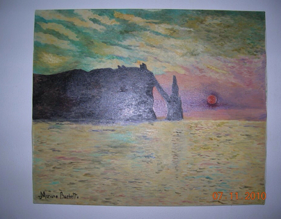 Sunset at the Cliff at Etretat