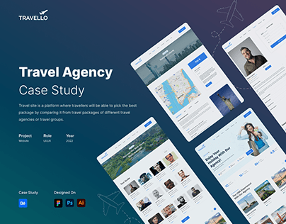 Travel Agency Website | UI UX & Case Study | Travello