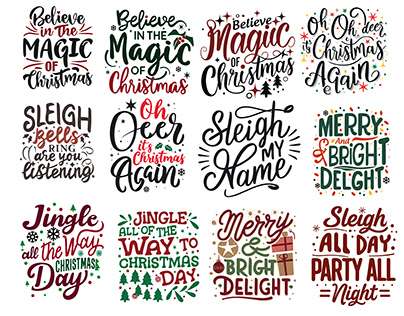 Christmas Typography SVG T-Shirt Design, Christmas tee