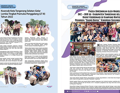 Magazine design with scouting activities