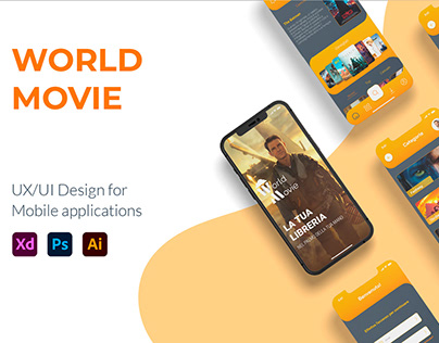 UI/UX Design Smartphone App "World Movie"