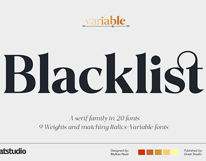 Blacklist Serif Font Family