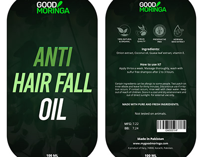 Good Moringa Oil Packaging