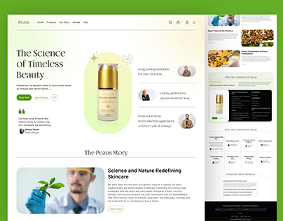 Modern Landing Page UI Design for Natural Products