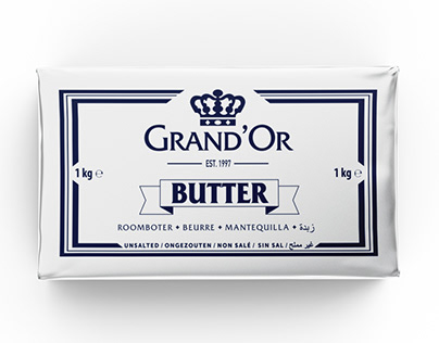 Unilac Grand'Or packaging design butter