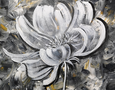 Dark flower "40x50"cm Acrylic on canvas