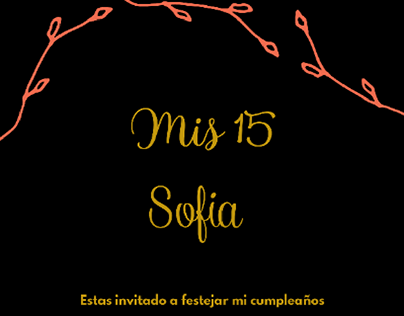 Invitación para Fiesta de Xv años de Sofia 🌸